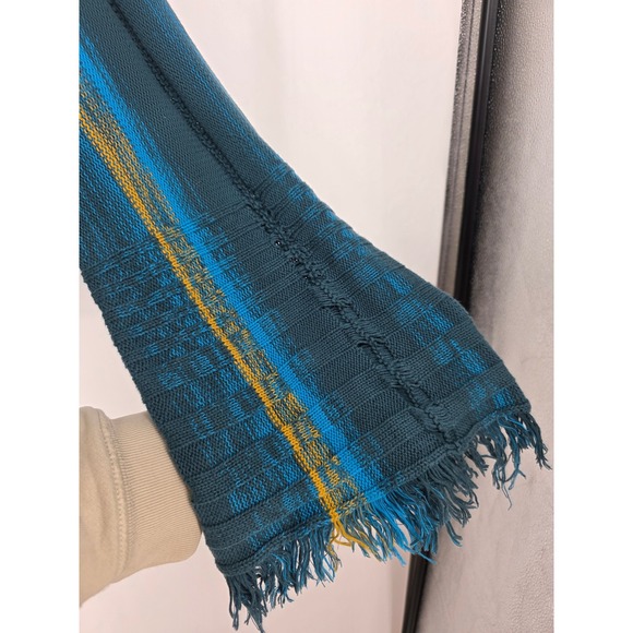 Free People Close to Me Striped pullover turtleneck sweater green blue Medium - Picture 5 of 7